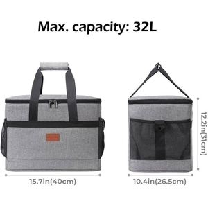 Soft Cooler Bag with Hard Liner Large Insulated Picnic Lunch Bag Box Cooling Bag for Camping Family Outdoor Activities - Product Image 4
