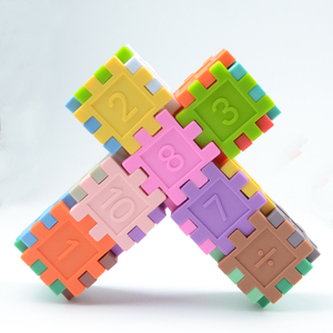 Wholesale Educational Children DIY Family Game Develop Building Blocks <strong>Silicone</strong> Colorful Stacking Toy - Product Image 1