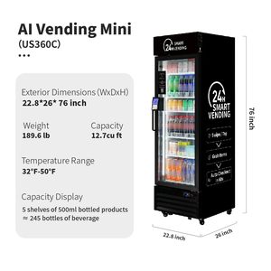 HAHA AI Smart Commercial Refrigerated Vending Machine Open-Front Design Contactless Payment Visual Recognition App SDK 360 <b>mini</b> - Product Image 2