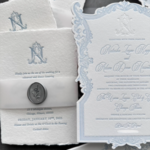 Sang trọng 400g bông giấy ưa thích dập nổi Debossed Thiệp mời đám cưới bán buôn tùy chỉnh thiết kế thanh lịch tiệc cưới - Product Image 5