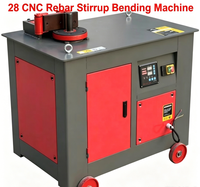 Petite machine plieuse de barres d'armature CNC portable électrique pour chantier de construction
