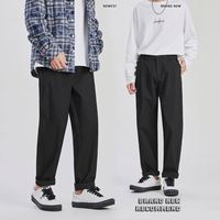 Pantalon décontracté pour homme en coton mélangé, coupe slim, taille élastique, confortable et respirant, collection automne-hiver 2024, K35