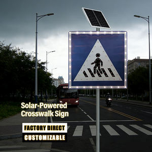 BBIER 600mm/800mm <span class=keywords><strong>panneau</strong></span> de signalisation clignotant personnalisé passage pour piétons signalisation d'avertissement de route feux de circulation/passage à niveau scolaire - Product Image 1