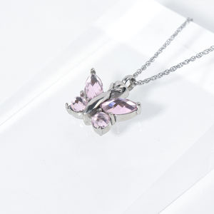 Popüler zirkon kelebek kül tutucu anıt kremasyon Urn kolye kolye için Pet/insan külleri - Product Image 4