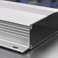 Caja de Distribución Pequeña de Perfil Extruido, Mecanizado CNC de Precisión, Anodizado, Longitud Personalizada OEM