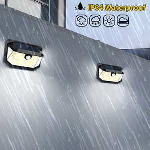 Sınır Ötesi IP65 Güneş Enerjili LED Duvar Lambası Temperli Cam Difüzör Hareket <span class=keywords><strong>Sens</strong></span>örlü Otomatik Aydınlatma Balkon Dış Mekan Bahçe - Product Image 5