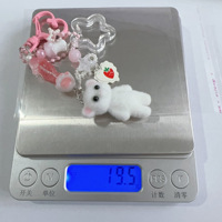 Mignon 3D résine lapin ours chat porte-clés métal téléphone portable et caméra lanière pendentif Anti-perte écouteur chaîne cadeau pour femmes hommes