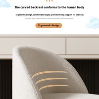 Moderner Luxus Schlafzimmer Schminkhocker Leicht Drehbarer Rücken Haus Internet-Star Schminkstuhl für Wohnzimmer Modern