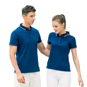 Lapel work short-sleeved shop overalls support POLO shirt LOGO printing customization
