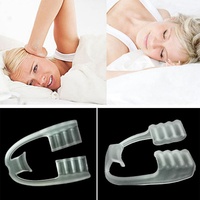 Protector Bucal Nocturno de Silicona Transparente, Anti-Rechinamiento de Dientes, Ayuda para Dormir, Dispositivo Anti-Ronquidos para Adultos, para el Hogar y Viajes