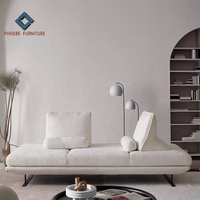 Canapé de salon design nouvelle France en tissu blanc avec dossier mobile