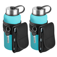 Porte-bouteille d'eau isolé avec sangle porte-bouteille d'eau pochette avec poche voyage randonnée cyclisme Sport