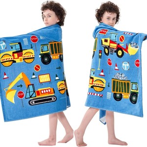 Serviette de bain à capuche pour enfants de haute qualité, 100 % coton, absorbante, motif animal de dessin animé, serviette de natation portable pour enfants - Product Image 4