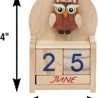 Bloc de calendrier perpétuel en forme de maison, ornement de bureau en bois avec gravure pour support de calendrier Rubik's Cube, vente en gros
