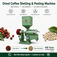 Machine à polir le café compacte à rouleaux en fer, double conduit d'air, capacité 1,5 t/h, puissance 15 kW, pour les agriculteurs indonésiens 6NF-11.5