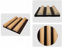 Panneau acoustique semi-circulaire à motif bois, panneau mural décoratif 3D à lattes cylindriques pour absorption acoustique, plusieurs couleurs de grain de bois