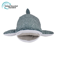 Sac en coton personnalisable ODM, jouet en peluche douce 100 % recyclé et écologique en forme de baleine requin, lesté, décoration d'intérieur, cadeau