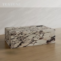 Tostone Bon Prix Socle de Table en Marbre Blanc Calacatta Viola d'Italie Poli sur Mesure pour la Décoration de Maisons et Villas