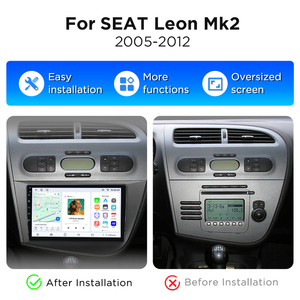 Radio para Auto Junsun de 9 Pulgadas con Carplay y Android Auto para Seat Leon 2 2005-2012, Reproductor de DVD para Auto, Estéreo para Seat Leon 2 - Product Image 2