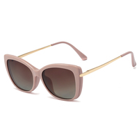 MS 95829 Fashion Lunettes de conduite de nuit polarisées œil de chat pour femmes Lunettes de soleil à pince bloquant la lumière bleue avec logo personnalisé