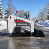 Harga Pabrik Mini Skid Steer Loader Aksesoris Penyapu Magnetik dan Bucket Salju