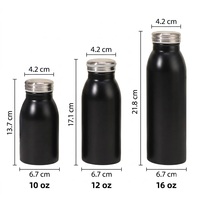 Bouteille d'eau isotherme en acier inoxydable 304 à double paroi, personnalisable, 10, 12, 16 oz, avec couvercle, pour l'école (vente en gros)