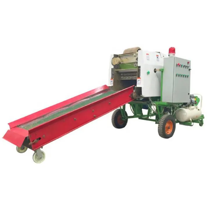 small automatic mini hay straw grass silage baler machine