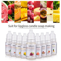 Gloss à lèvres DIY fait main, 24 saveurs, aux extraits de plantes, fleurs et fruits, parfums internationaux, 10ml Poids Net, Non-chimique pour la pâtisserie