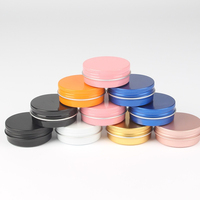 Boîte en aluminium 30g ML52*21, noire mate, ronde, petite, pour cosmétiques, pommade au lithospermum, emballage scellé à la main, boîte métallique