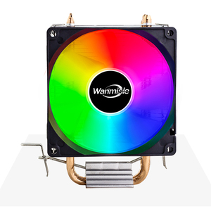 Enfriador de Aire para CPU de PC para Juegos Wanmisle Personalizado, Ventilador de Caja con Dos Tubos, 3 Pines/4 Pines, LED RGB, Rodamiento Fluido, Disipador de Calor, Radiador de Fábrica de Alto Rendimiento - Product Image 2