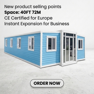 Casa Mobile Prefabbricata di Lusso Espandibile e Pieghevole 40ft con 2, 3 o 4 Camere da Letto, Casa Modulare Containerizzata per Vivere, Certificata CE per l'Europa - Product Image 1