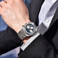 Montre-bracelet à quartz Benyar BY-5204, nouvelle mode, bracelet en acier inoxydable, étanche, montre-bracelet de luxe pour homme, Reloj avec coffret