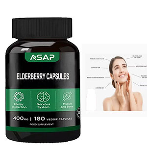 Suplementos herbales OEM Vitamina C Cápsulas de extracto de saúco negro para adultos-Grado alimenticio Mejora la inmunidad - Product Image 2