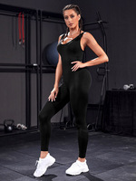 Combinaison de sport dos nu croisée Yoga Workout Wear Dance Sports Pantalon tout-en-un