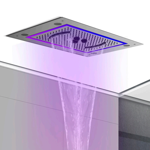 Multi-functional Led Hidden Shower Set With Built-in Wall Ceiling Rain Shower With bluetooth Music