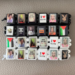 <span class=keywords><strong>Bracciale</strong></span> in Legno Elastico PERSONALIZZATO con <span class=keywords><strong>Rosario</strong></span> in Acrilico, Immagine del Cliente e Icona in Resina su Legno, Disponibile - Product Image 3