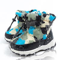 Bottes d'hiver unisexes pour enfants personnalisées, doublure en fourrure, imperméables, imprimé camouflage, semelle antidérapante, pour l'extérieur