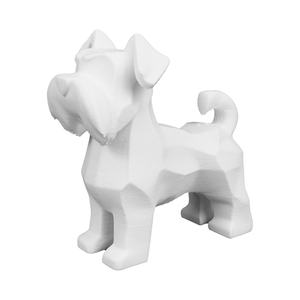 Statuetta Geometrica Sfaccettata di Schnauzer Stampata in 3D, Statua Animale Moderna, Decorazione da Scrivania, Ornamento, Regalo da Collezione per Inaugurazione Casa - Product Image 1