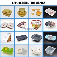 Machine semi-automatique de cachetage de plateau de carte Machine à emballer sous atmosphère modifiée d'azote de film thermique de salade de sandwich alimentaire en plastique