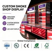 Desain Dekorasi Interior Toko Tembakau Modern, Perlengkapan Pajangan Toko Ganja, Furnitur Display Rokok untuk Toko Rokok