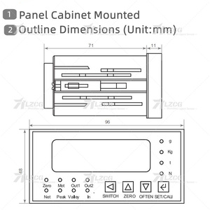 Dụng Cụ Đo Lực Công Tắc Đầu Ra So Sánh Modbus-rtu RS485 Analog 4 ~ 20mA Chỉ Báo Hiển Thị Cân Tải Kỹ Thuật Số - Product Image 5