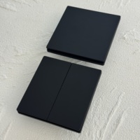 Interruptor de luz de pared para el hogar con panel de 86 teclas, 250V, 1 interruptor, 1 toma de corriente de 13A para Reino Unido, USB-C, acabado negro mate, regulador de intensidad, ventilador, moderno y fácil de instalar.