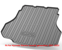 Nouveauté Tapis de coffre de voiture résistant à l'usure Doublure de coffre Utilisation pour Hyundai Elantra Septième génération 2021-2023