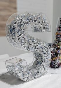 Chất Lượng Tốt Hiển Thị Giá Lưu Trữ Box Rõ Ràng Cưới Kẹo Dispenser Thủ Công Mỹ Nghệ 4 Tất Cả <span class=keywords><strong>Acrylic</strong></span> 3D Freestanding Fillable <span class=keywords><strong>Letters</strong></span> - Product Image 5