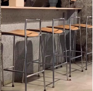 Jodhpur Industrial Minimalist Aluminium Bar Counter <b>Chairs</b>-Durable <b>Stackable</b> Adjustable for Kitchen <b>Dining</b> Outdoor Use - Product Image 1