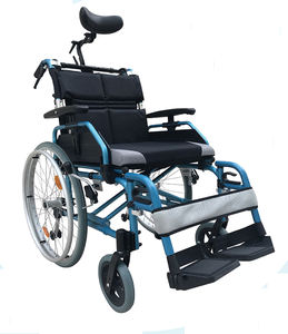 כיסא גלגלים ידני מתקפל אלומיניום עם תיקון, עיצוב חדש לבתי חולים משאית הטיה סטנדרטית - Product Image 1