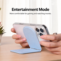 Support magnétique pour téléphone, trépied de poche ultra-fin pliable, support de bureau réglable pour les selfies, le streaming en direct et les appels vidéo