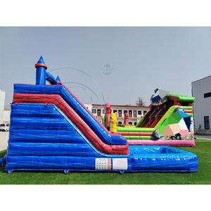 Tobogán Acuático Inflable Comercial para Jardín, Fiesta Tropical, PVC Iridiscente, Tobogán Acuático Inflable para Niños y Adultos con Piscina - Product Image 4