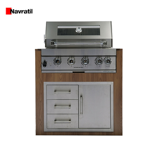 Cajón triple comercial 304 SS con puerta, parrilla de <span class=keywords><strong>barbacoa</strong></span> de Gas integrada, juego de cocina para exteriores - Product Image 5