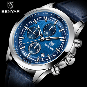 Benyar <span class=keywords><strong>นา</strong></span>ฬิ<span class=keywords><strong>กา</strong></span>ควอตซ์หรูหราสำหรับผู้ชายดีไซน์5210ม. หน้าปัด42มม. <span class=keywords><strong>นา</strong></span>ฬิ<span class=keywords><strong>กา</strong></span>มัลติฟังก์ชั่นกันน้ำ50โครโนกราฟ - Product Image 6